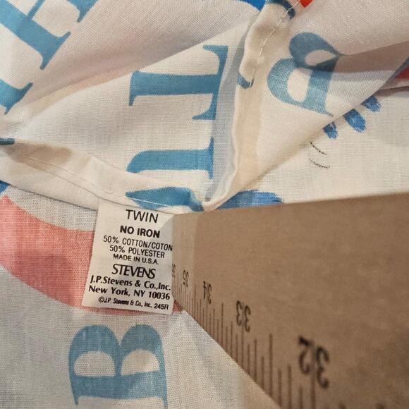 VINTAGE STEVENS SESAME STREET FLAT TWIN SIZE SHEET. - Picture 7 of 8